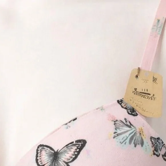 PINK Butterfly Push-Up Bra Cute Bralette Rosa Mariposa - Picture 8 of 8